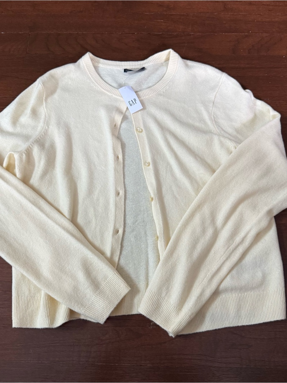 Gap CashSoft Crop Cardigan Yellow Medium NWT - Picture 2 of 4
